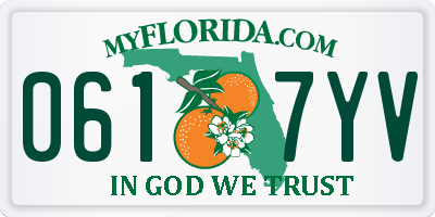 FL license plate 0617YV