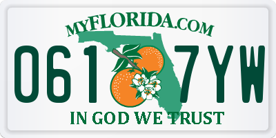 FL license plate 0617YW