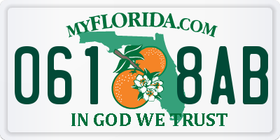 FL license plate 0618AB