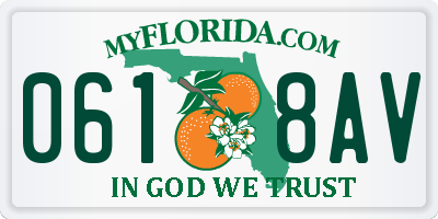FL license plate 0618AV