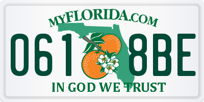 FL license plate 0618BE