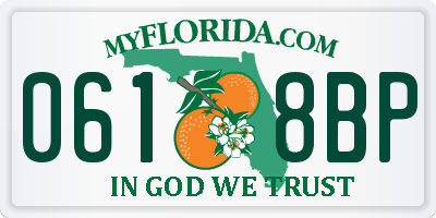 FL license plate 0618BP