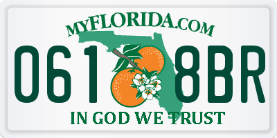 FL license plate 0618BR