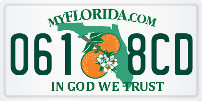 FL license plate 0618CD