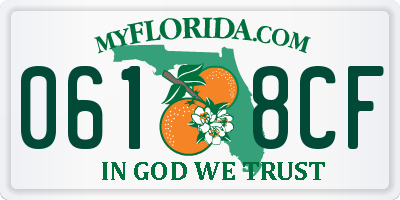 FL license plate 0618CF