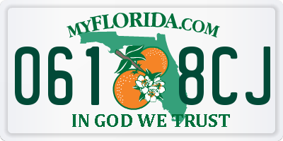 FL license plate 0618CJ