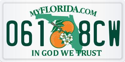 FL license plate 0618CW