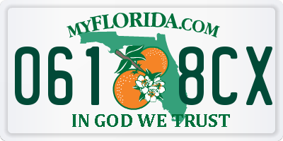 FL license plate 0618CX
