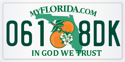 FL license plate 0618DK