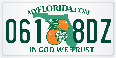 FL license plate 0618DZ
