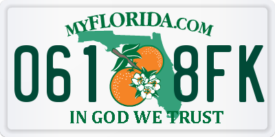 FL license plate 0618FK