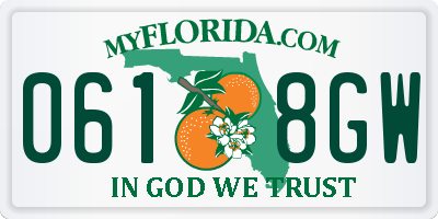 FL license plate 0618GW