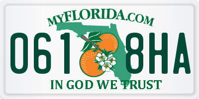 FL license plate 0618HA