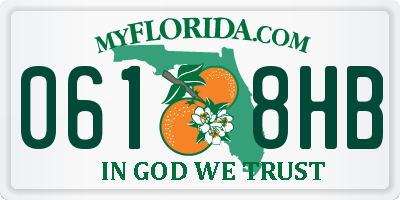 FL license plate 0618HB