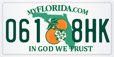 FL license plate 0618HK