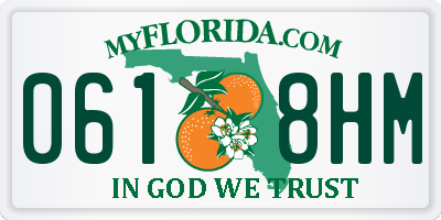 FL license plate 0618HM
