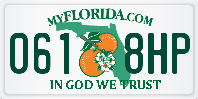 FL license plate 0618HP