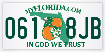 FL license plate 0618JB