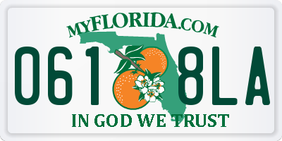FL license plate 0618LA