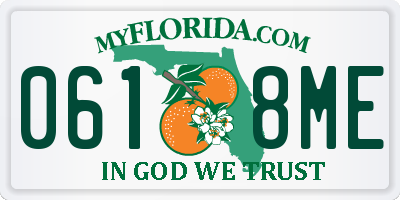 FL license plate 0618ME