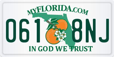 FL license plate 0618NJ