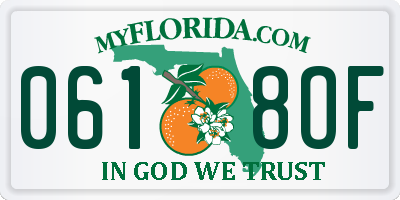 FL license plate 0618OF