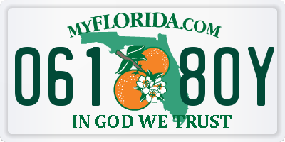 FL license plate 0618OY