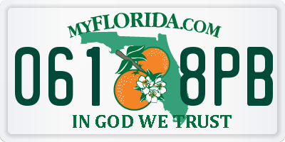 FL license plate 0618PB
