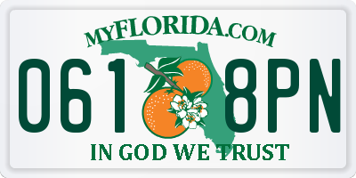 FL license plate 0618PN