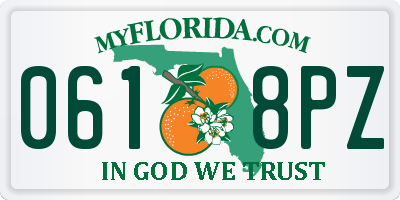 FL license plate 0618PZ
