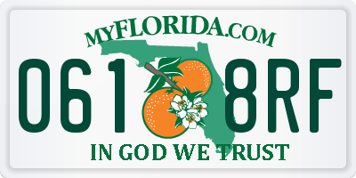 FL license plate 0618RF
