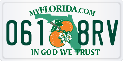 FL license plate 0618RV