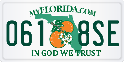 FL license plate 0618SE