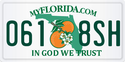 FL license plate 0618SH