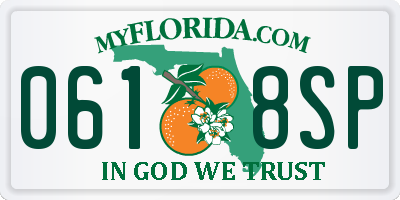FL license plate 0618SP