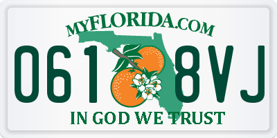 FL license plate 0618VJ