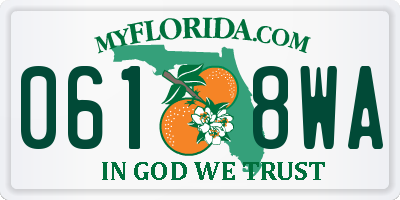 FL license plate 0618WA