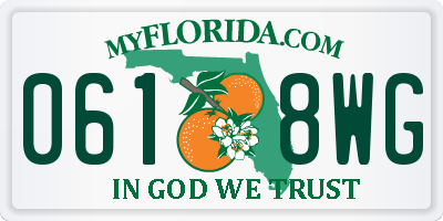 FL license plate 0618WG