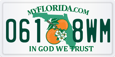 FL license plate 0618WM