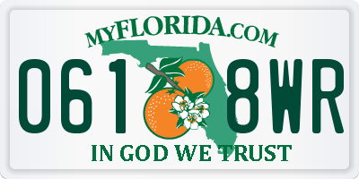 FL license plate 0618WR
