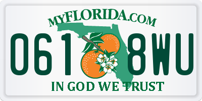 FL license plate 0618WU