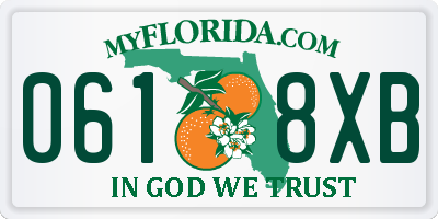 FL license plate 0618XB
