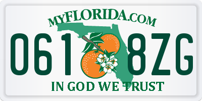 FL license plate 0618ZG