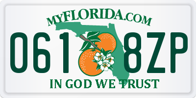 FL license plate 0618ZP
