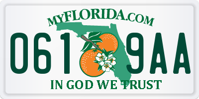 FL license plate 0619AA