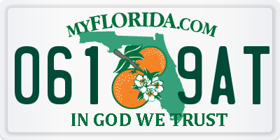 FL license plate 0619AT