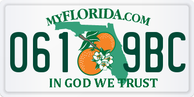 FL license plate 0619BC