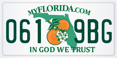 FL license plate 0619BG