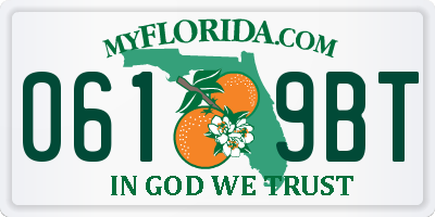 FL license plate 0619BT