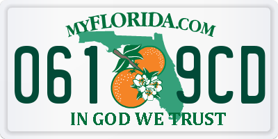 FL license plate 0619CD
